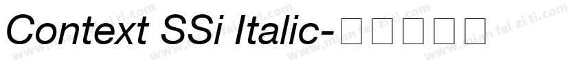 Context SSi Italic字体转换